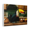 Toucan Chef Canvas Wall Art — Matte Stretched Toucan Kitchen Print