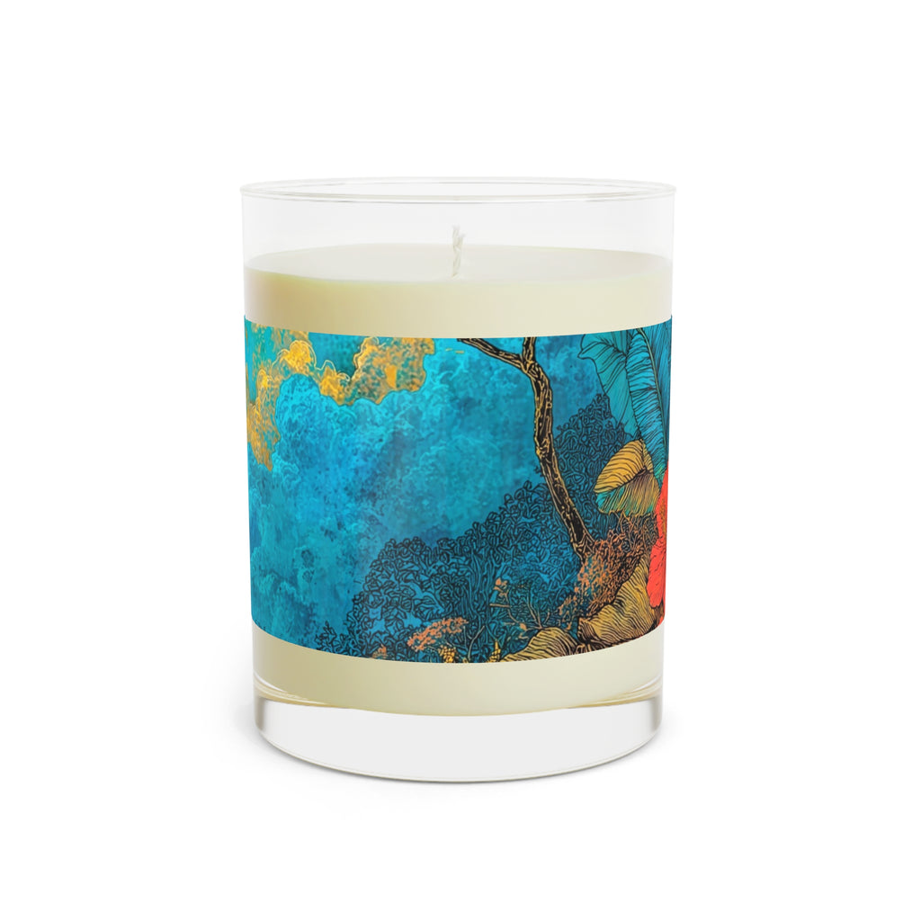 Tropical Hummingbird Scented Candle — 11oz Glass Candle with Hibiscus & Ocean Vibes