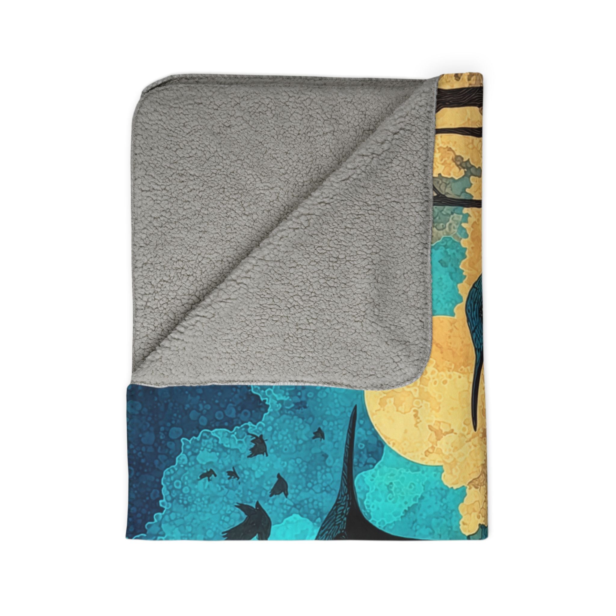 Dance of the Hummingbirds Moonlight Sherpa Blanket