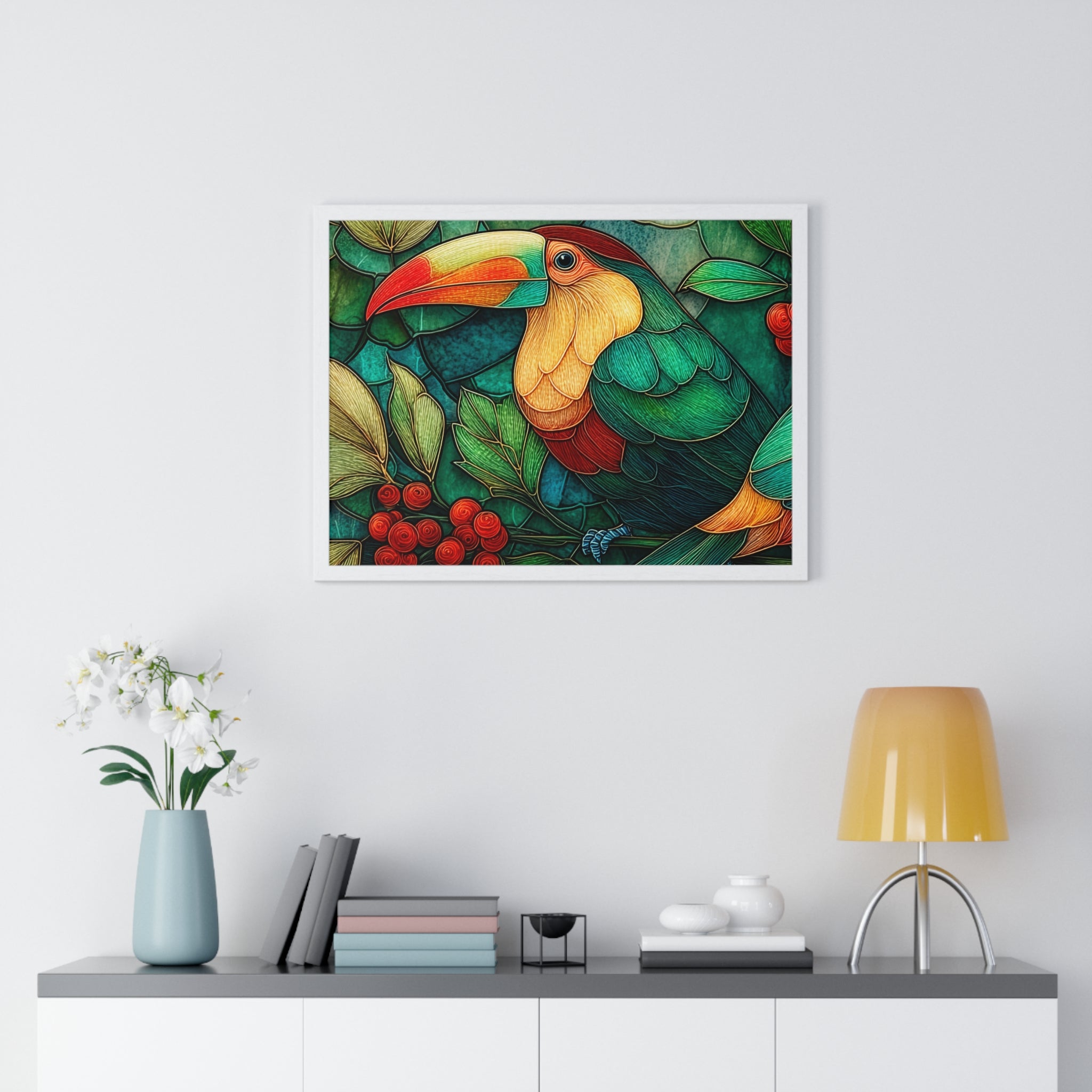Tropical Toucan Framed Poster — Vibrant Jungle Wall Art