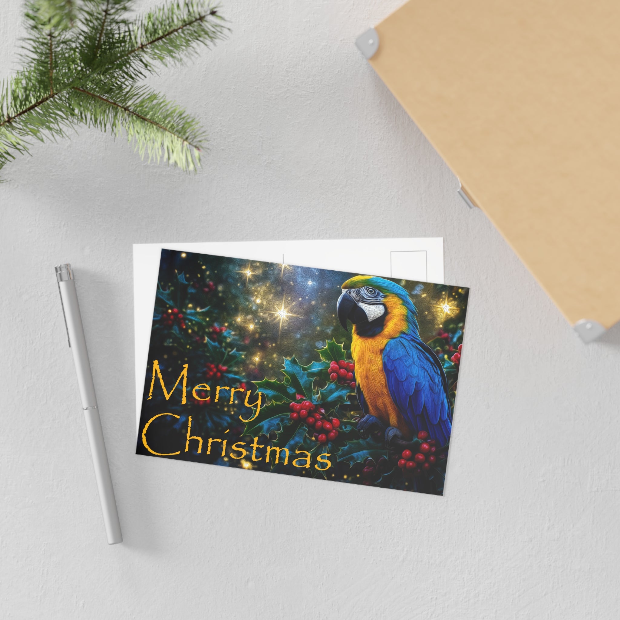 Tropical Christmas Toucan Fine Art Postcards