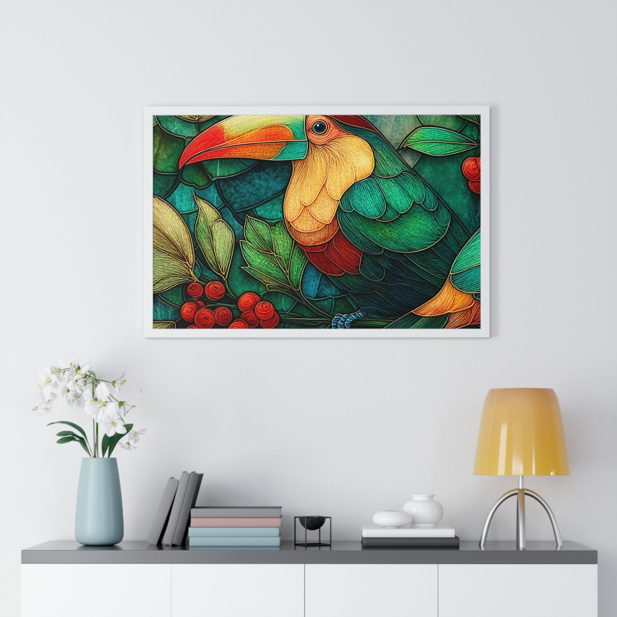 Tropical Toucan Framed Poster — Vibrant Jungle Wall Art