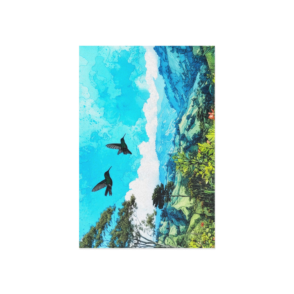 Scenic Mountain Landscape Postcards — Fine Art Birds & Blue Sky (Set)