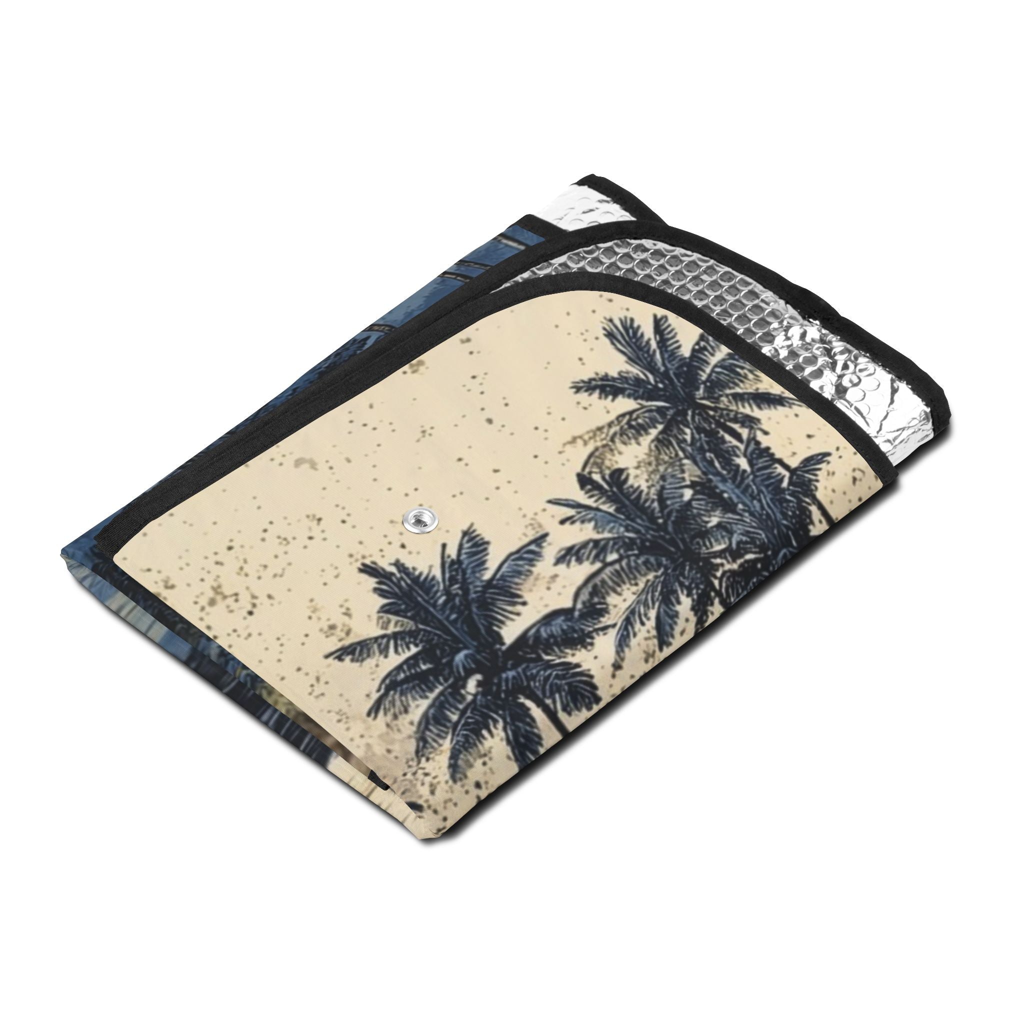 Car Sun Shade — Tropical Palm Sunset Front Windshield Cover