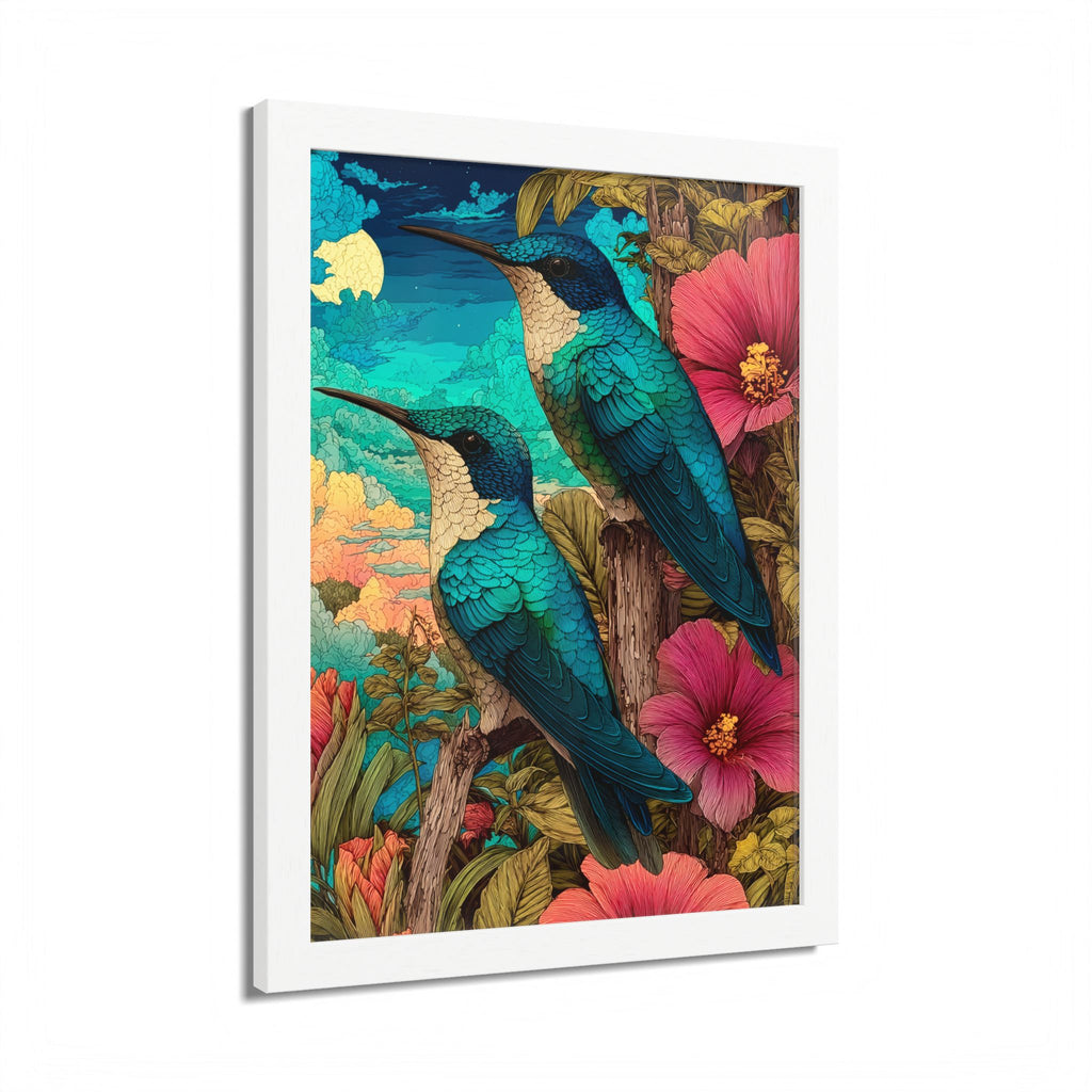 Framed Poster, Hummingbird Duet