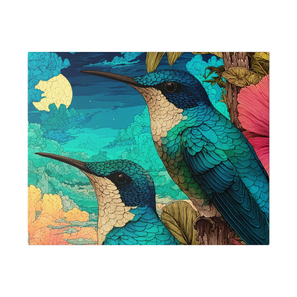Hummingbird Sunset Canvas Print