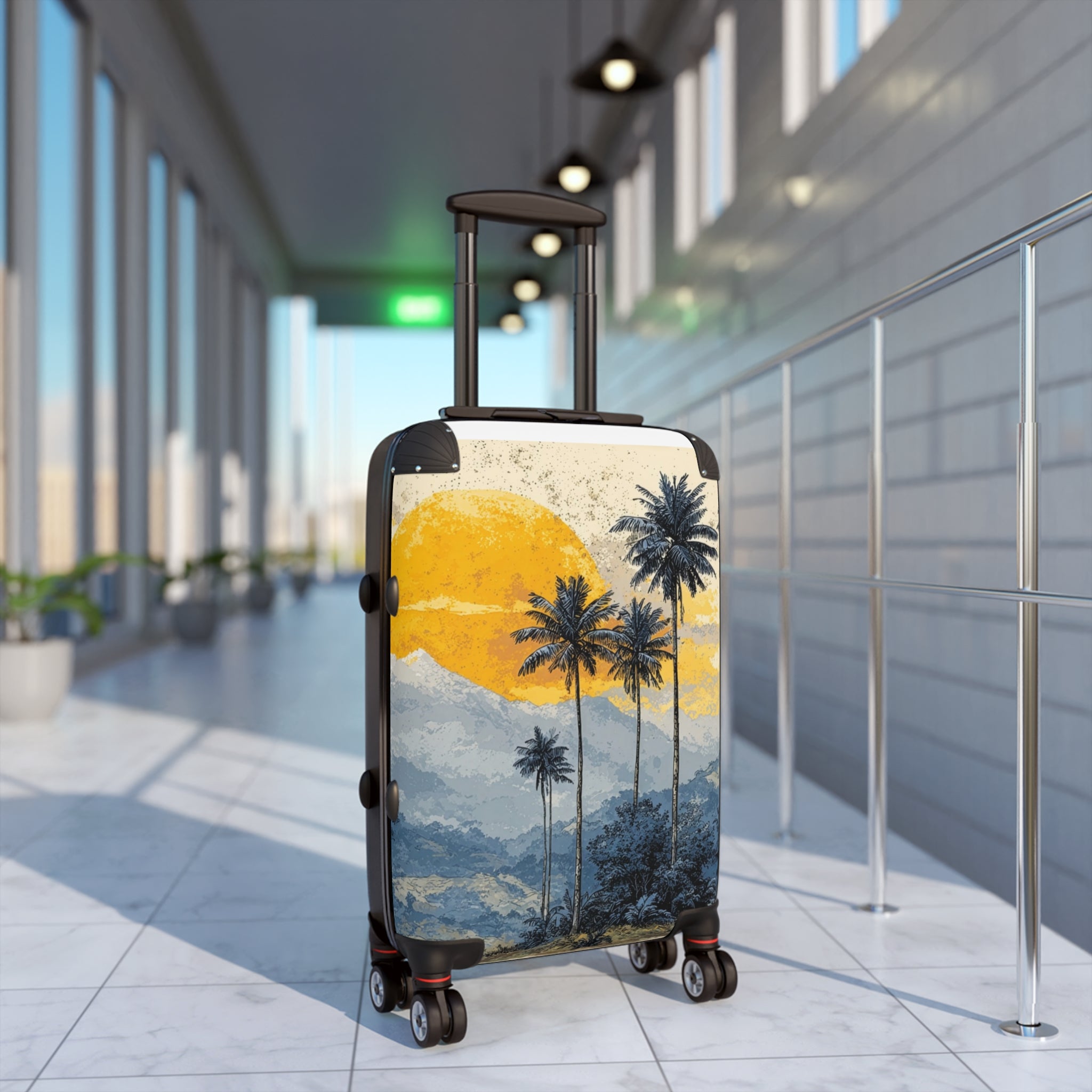Travel Suitcase — Sunset Over Mountain Palms: 'Travel in Style'
