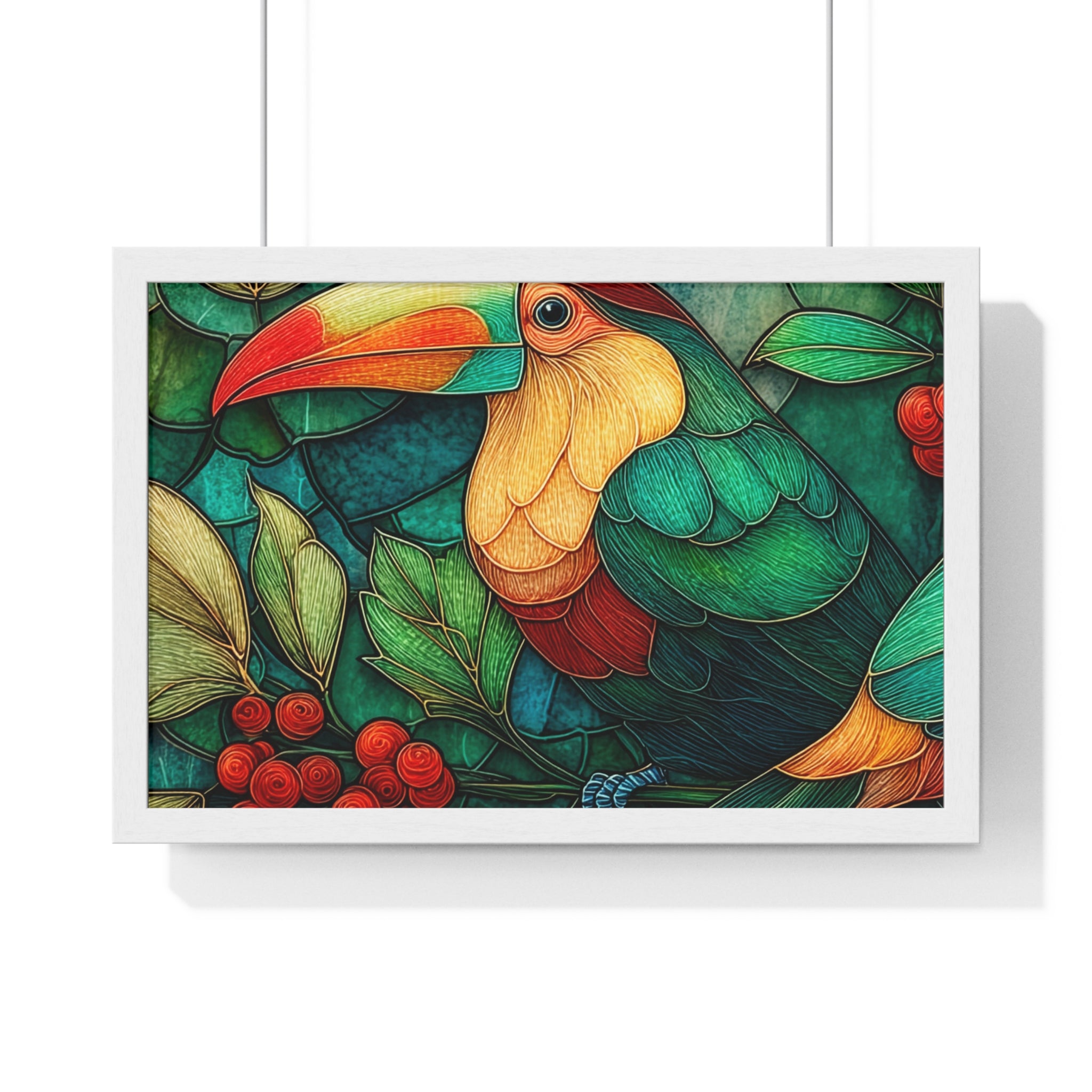 Tropical Toucan Framed Poster — Vibrant Jungle Wall Art