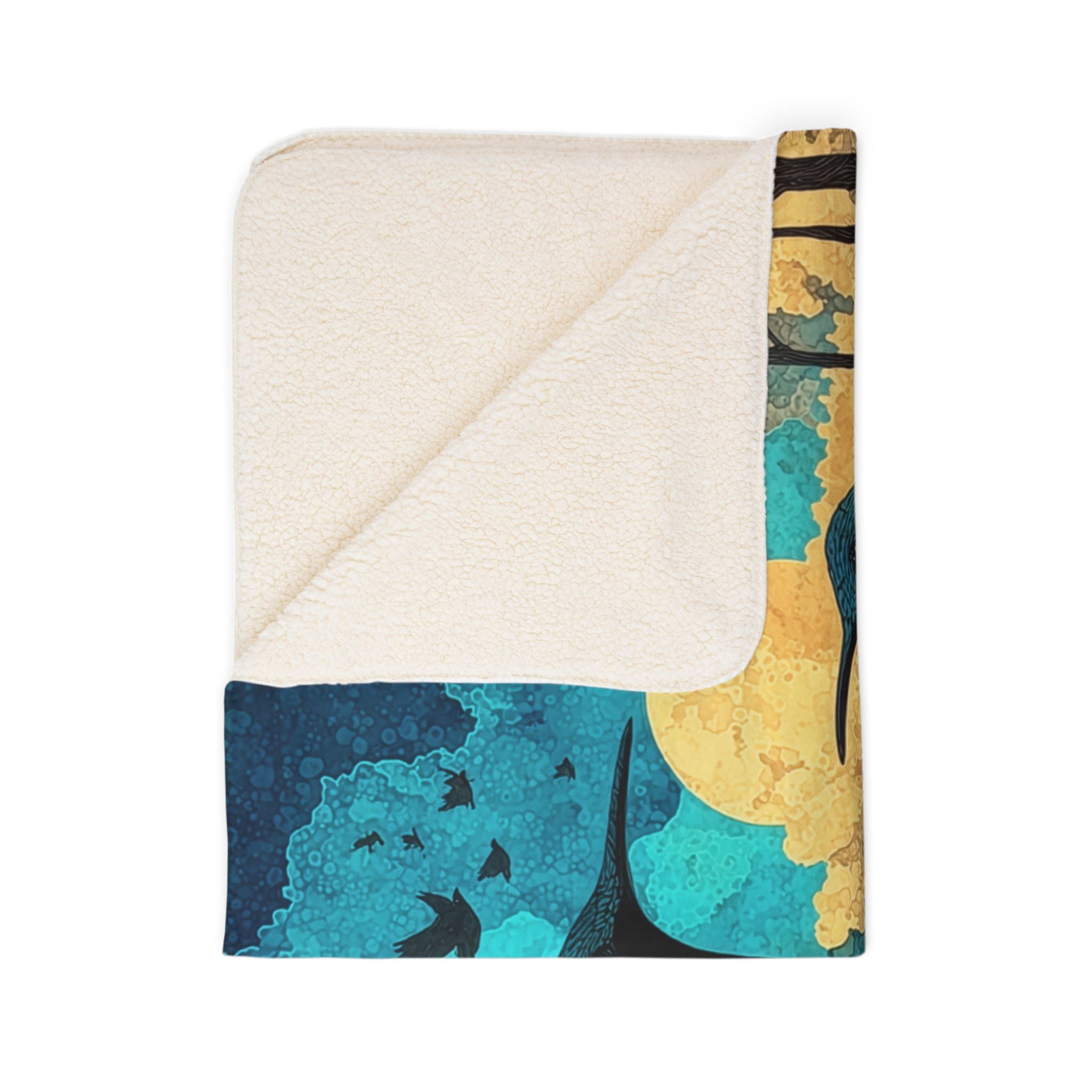 Dance of the Hummingbirds Moonlight Sherpa Blanket