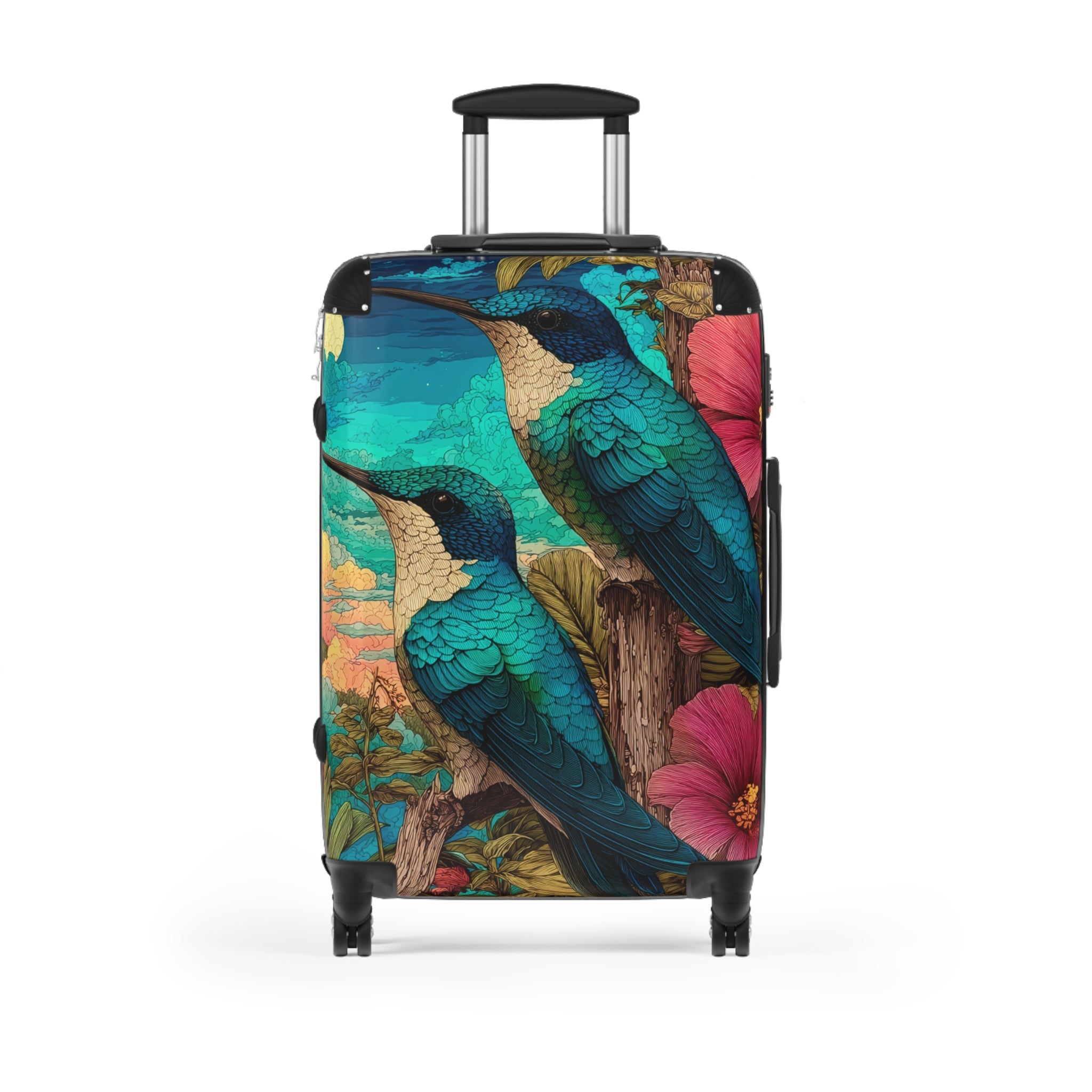 Hummingbird Paradise Carry-On Suitcase – Tropical Bird Luggage Cover Design