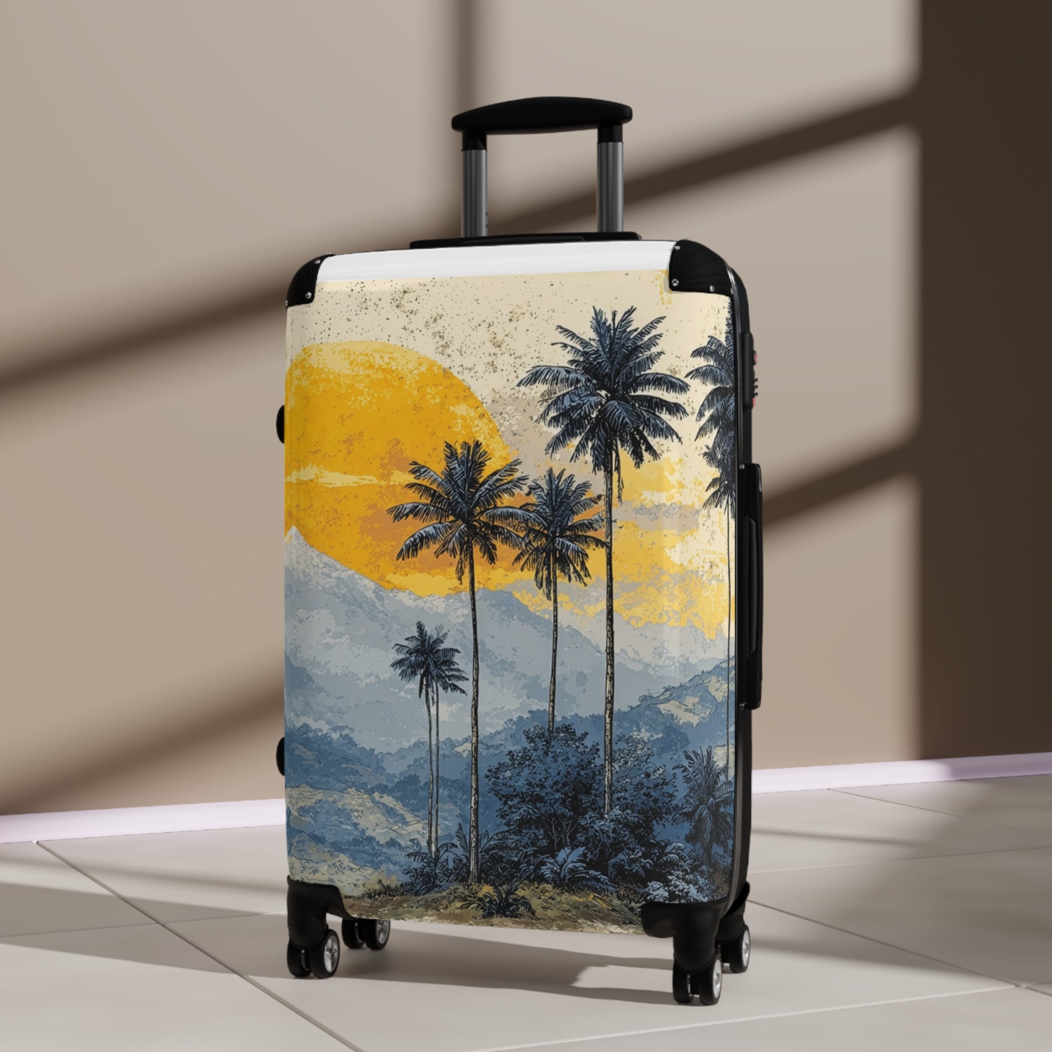 Travel Suitcase — Sunset Over Mountain Palms: 'Travel in Style'