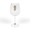 12oz Stemmed Wine Glass with Gold Floral Accent — Elegant Everyday Red & White Wine Glass