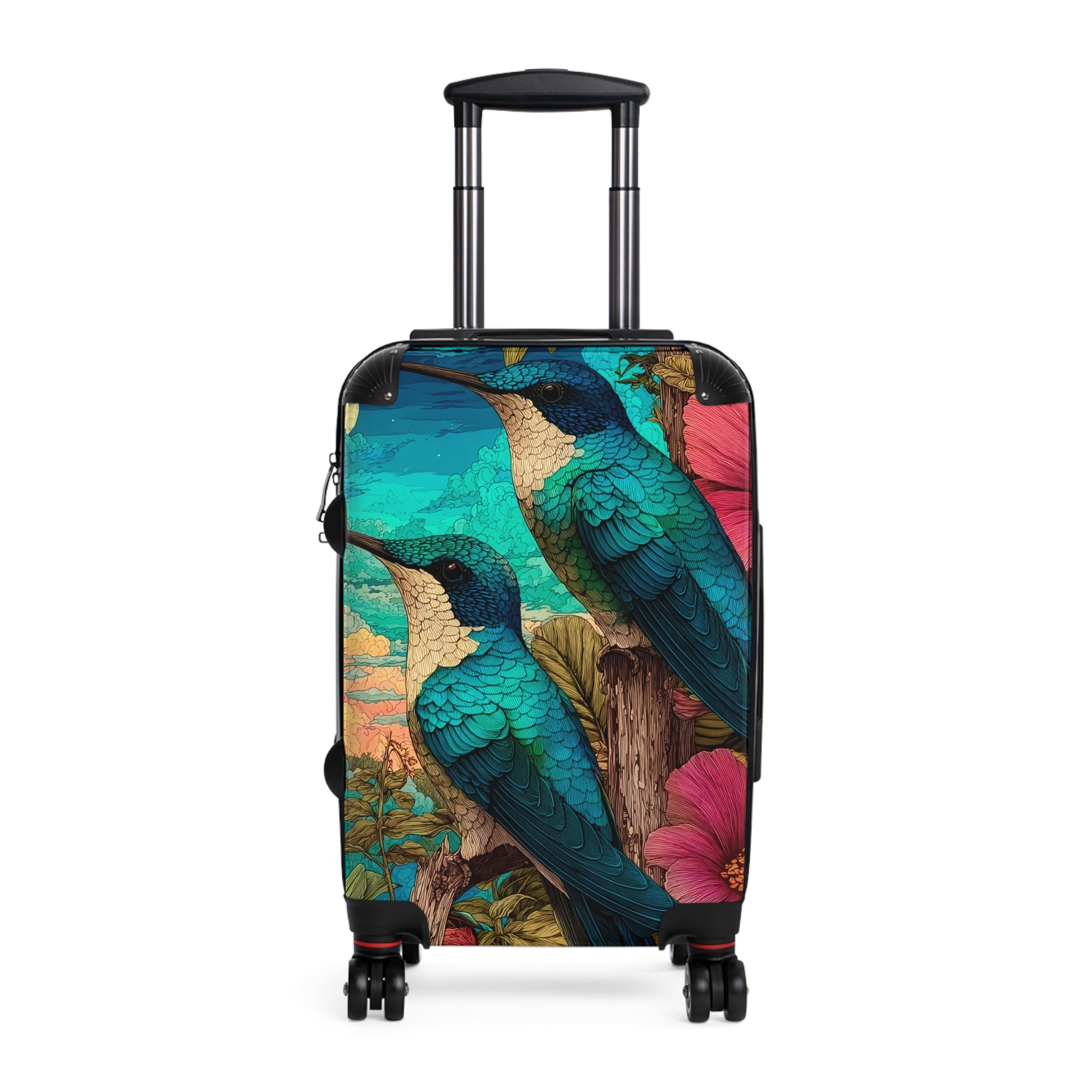 Hummingbird Paradise Carry-On Suitcase – Tropical Bird Luggage Cover Design