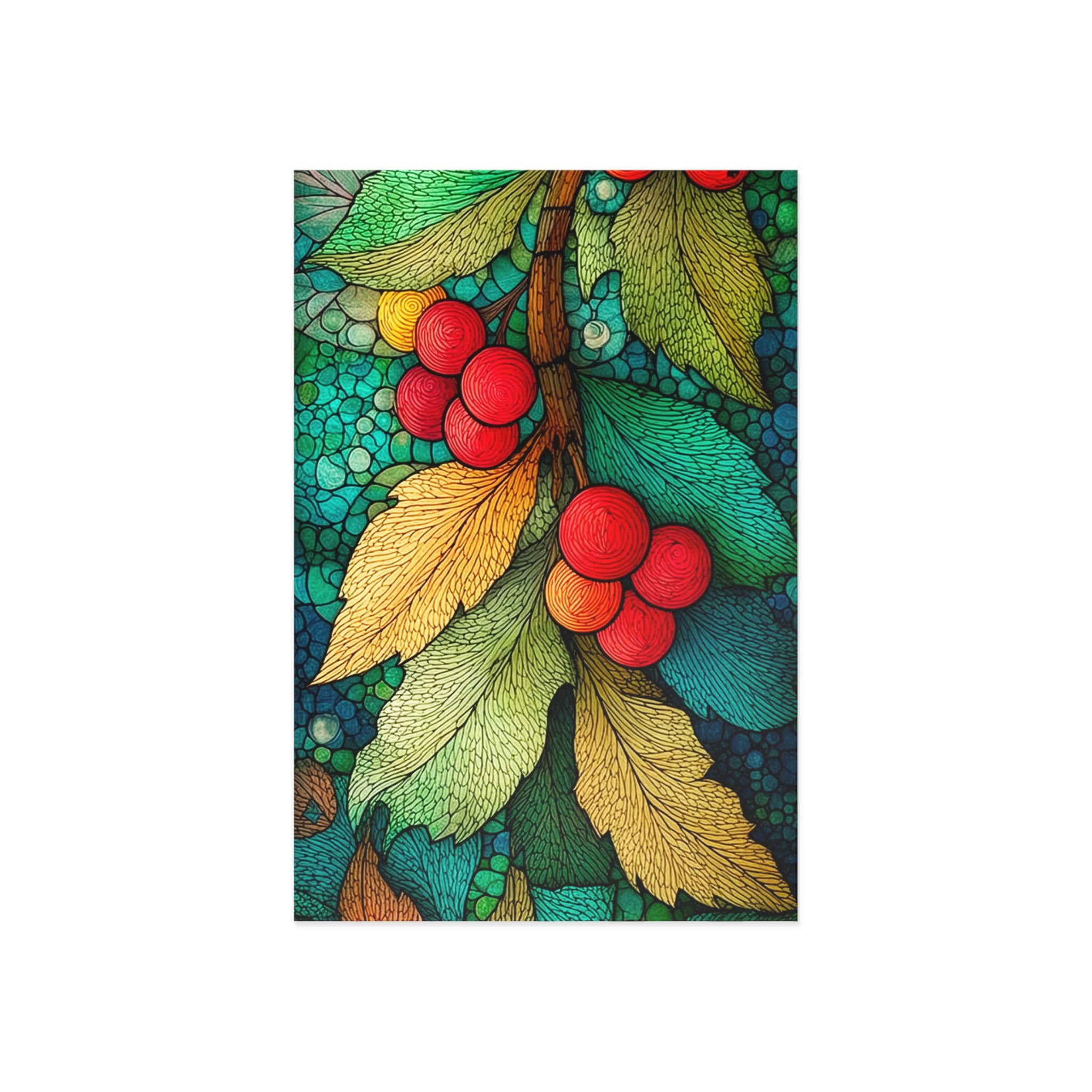 Botanical Berry Fine Art Postcard Set — Vibrant Nature Greeting Cards