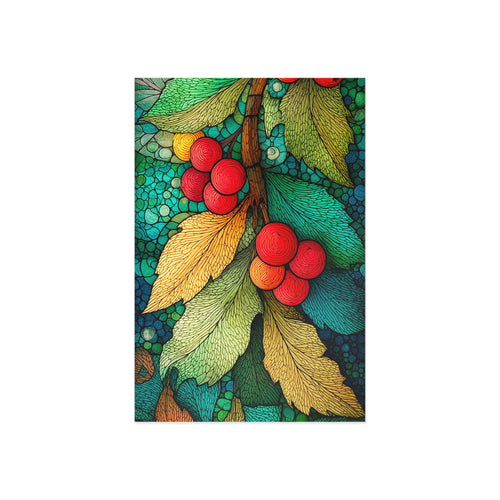 Botanical Berry Fine Art Postcard Set — Vibrant Nature Greeting Cards