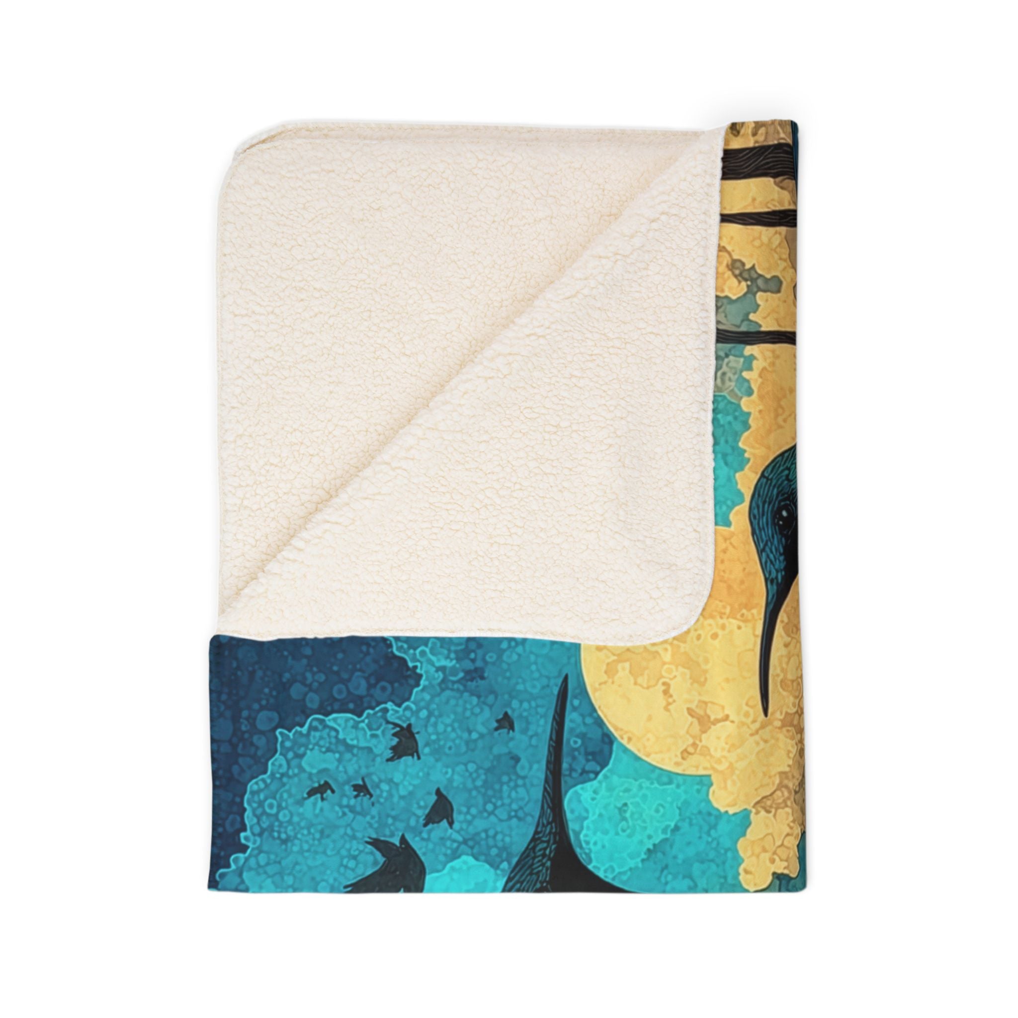Fleece Sherpa Blanket — "Keep Warm in the Tropical Night" Cozy Throw