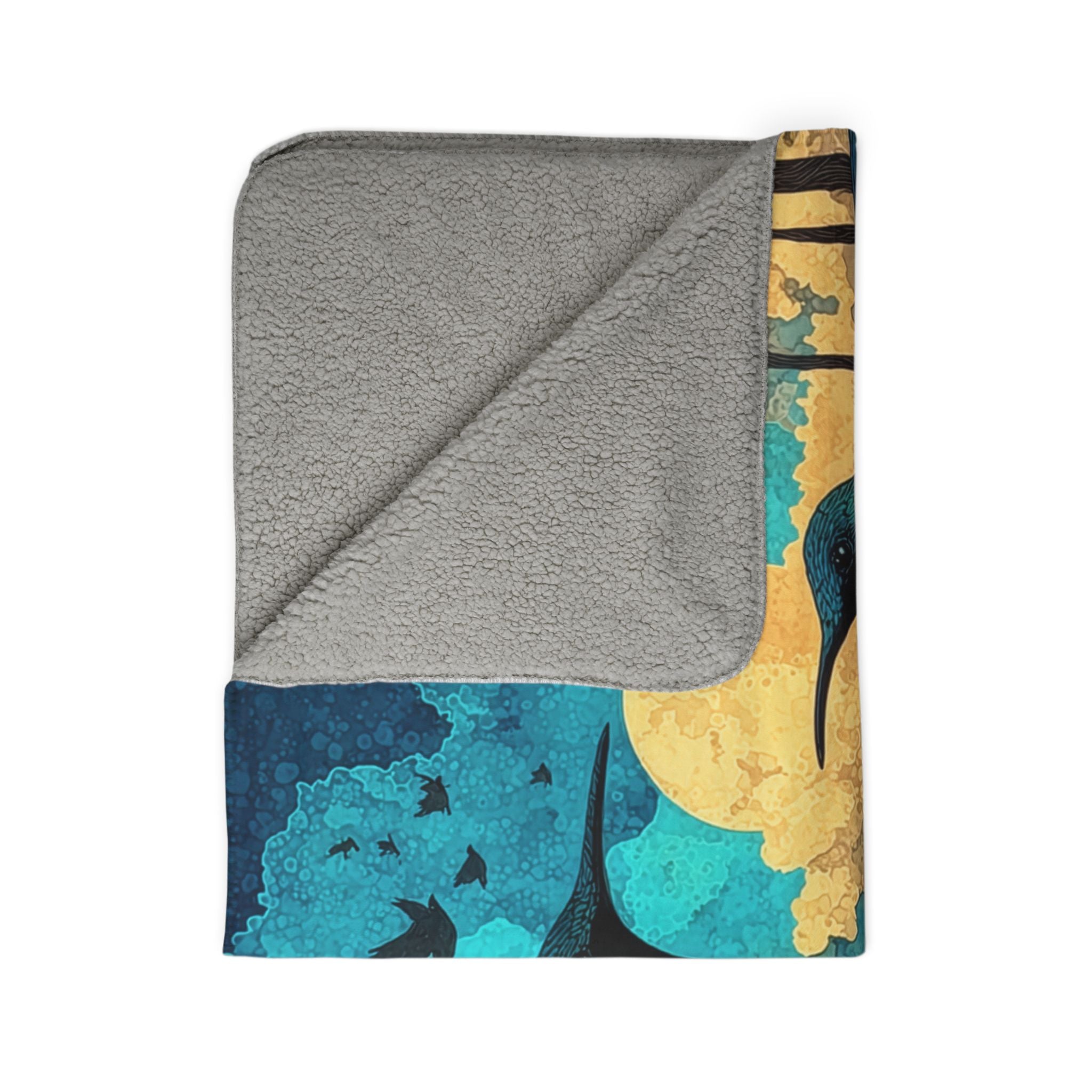 Fleece Sherpa Blanket — "Keep Warm in the Tropical Night" Cozy Throw