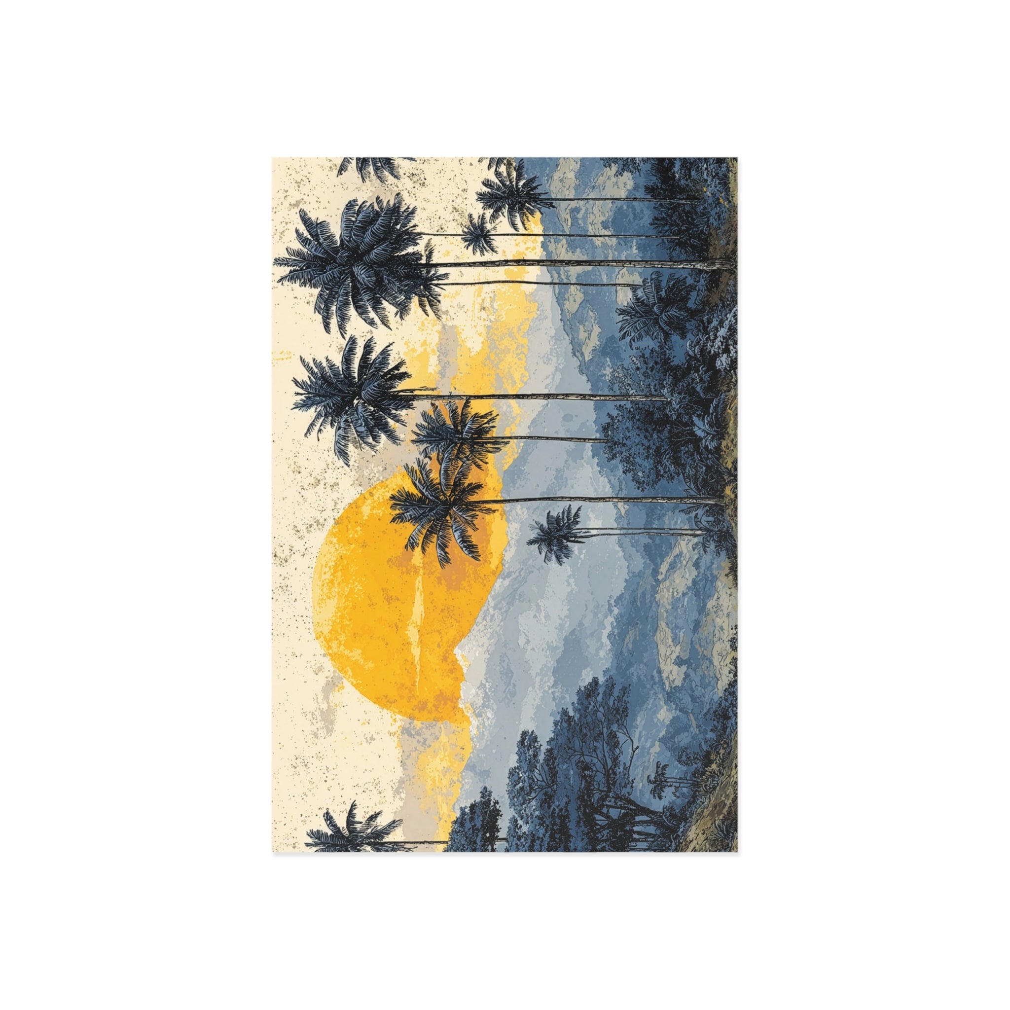 Fine Art Postcards — Tropical Sunset Palm Landscape Set