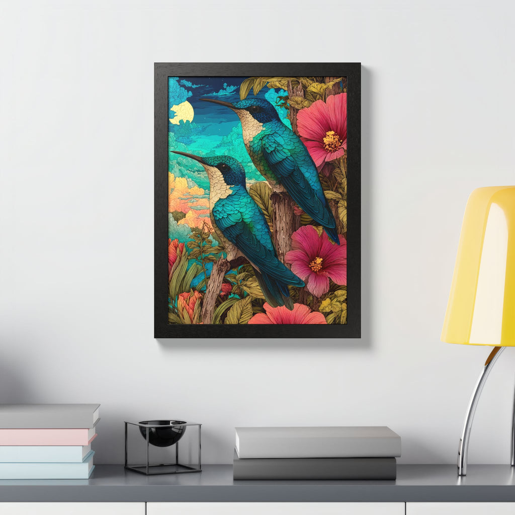Framed Poster, Hummingbird Duet