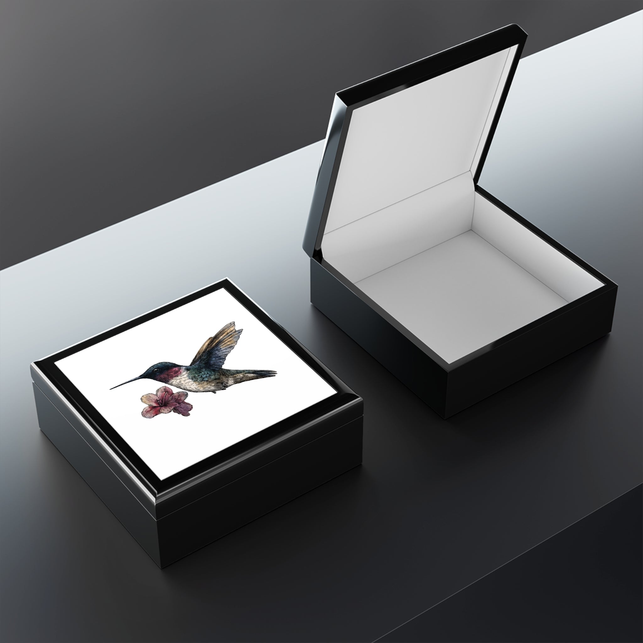 Hummingbird Jewelry Box — Simple Elegant Trinket Organizer