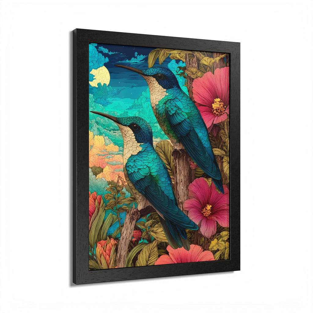 Framed Poster, Hummingbird Duet