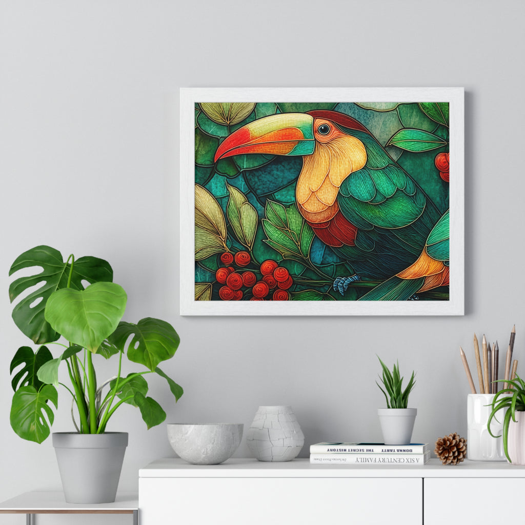 Tropical Toucan Framed Poster — Vibrant Jungle Wall Art