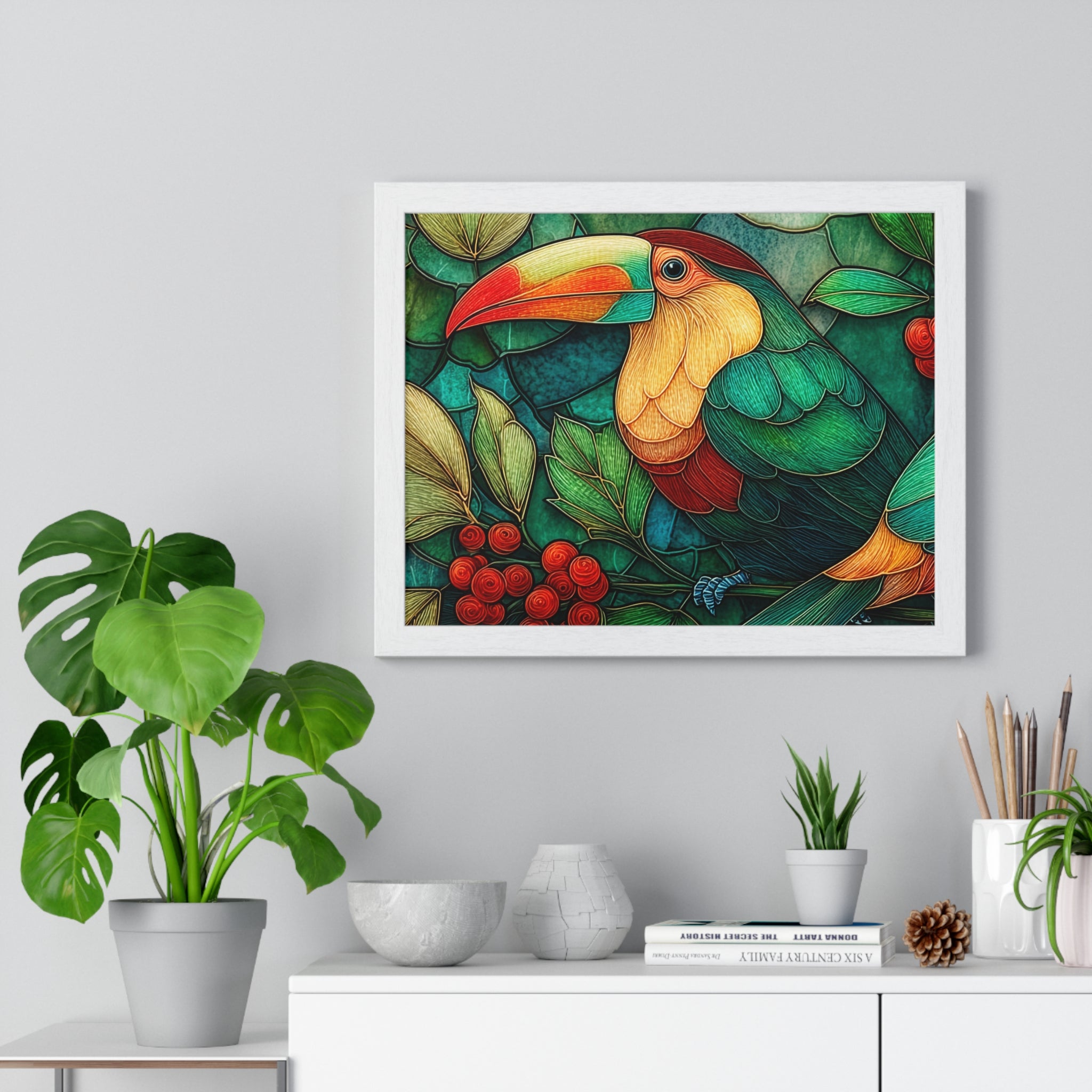 Tropical Toucan Framed Poster — Vibrant Jungle Wall Art