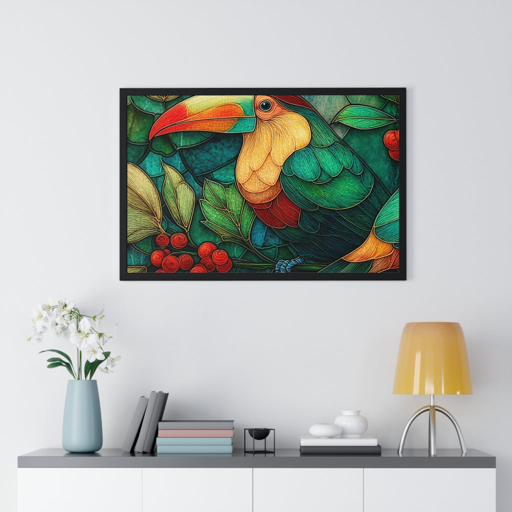 Tropical Toucan Framed Poster — Vibrant Jungle Wall Art