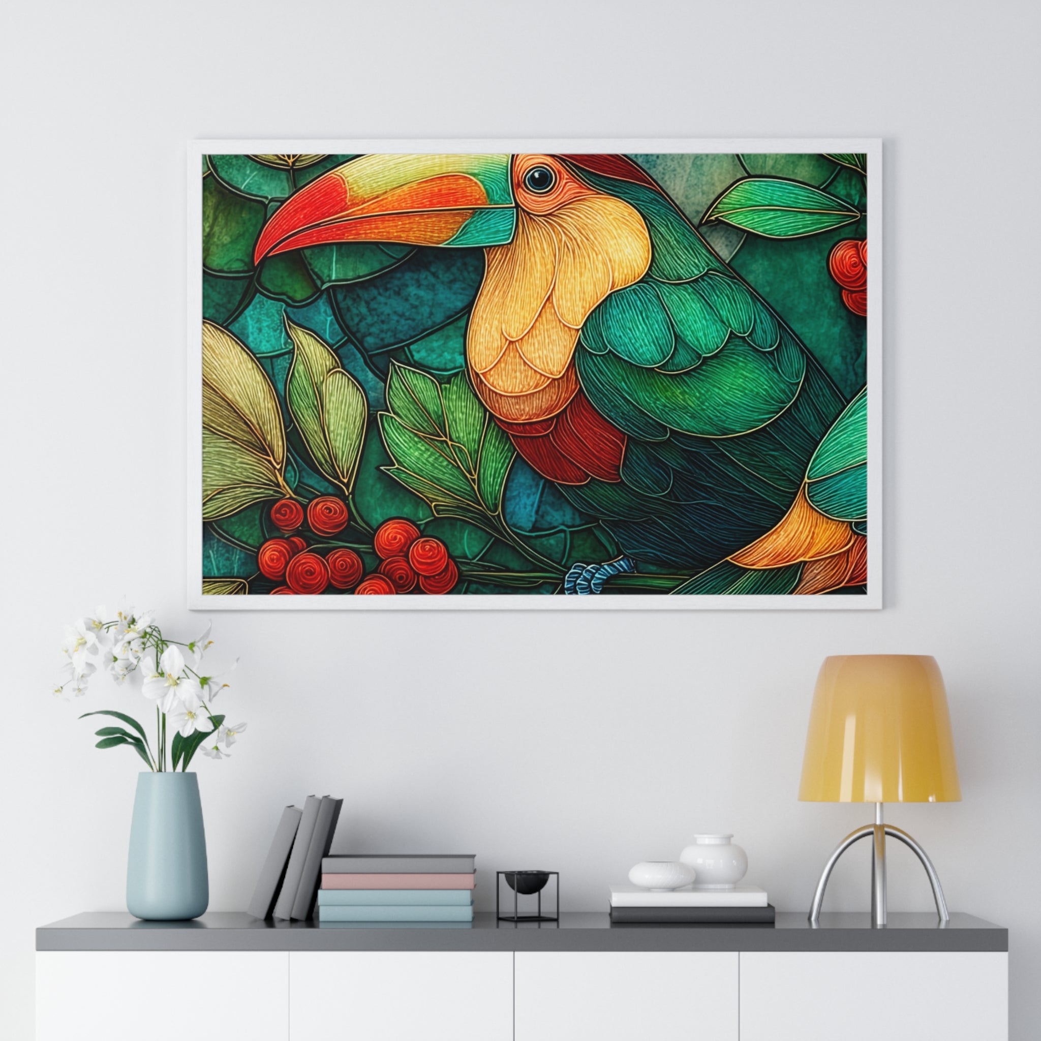 Tropical Toucan Framed Poster — Vibrant Jungle Wall Art