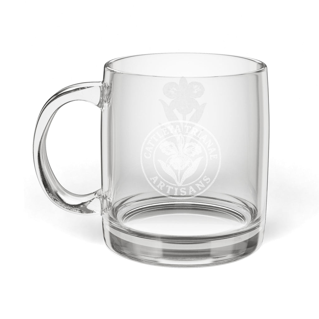 Engraved Glass Coffee Mug — "Cold Brew with Class" 12.25oz