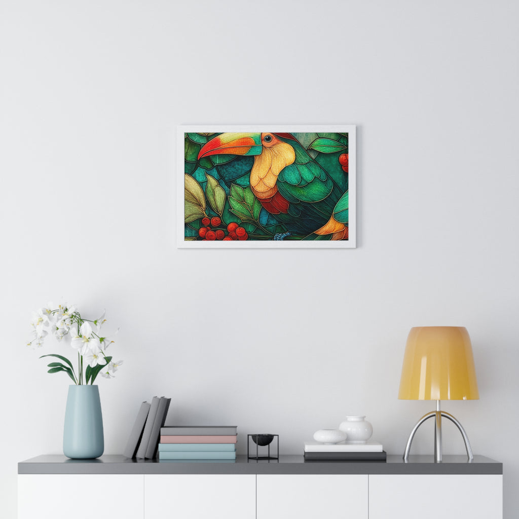 Tropical Toucan Framed Poster — Vibrant Jungle Wall Art