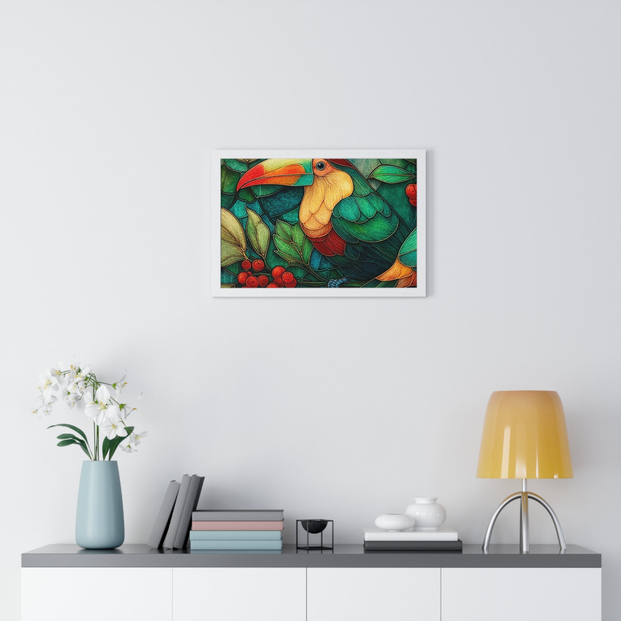 Tropical Toucan Framed Poster — Vibrant Jungle Wall Art