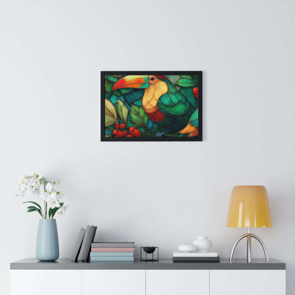 Tropical Toucan Framed Poster — Vibrant Jungle Wall Art