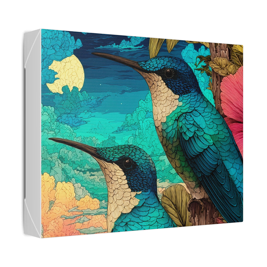 Hummingbird Sunset Canvas Print