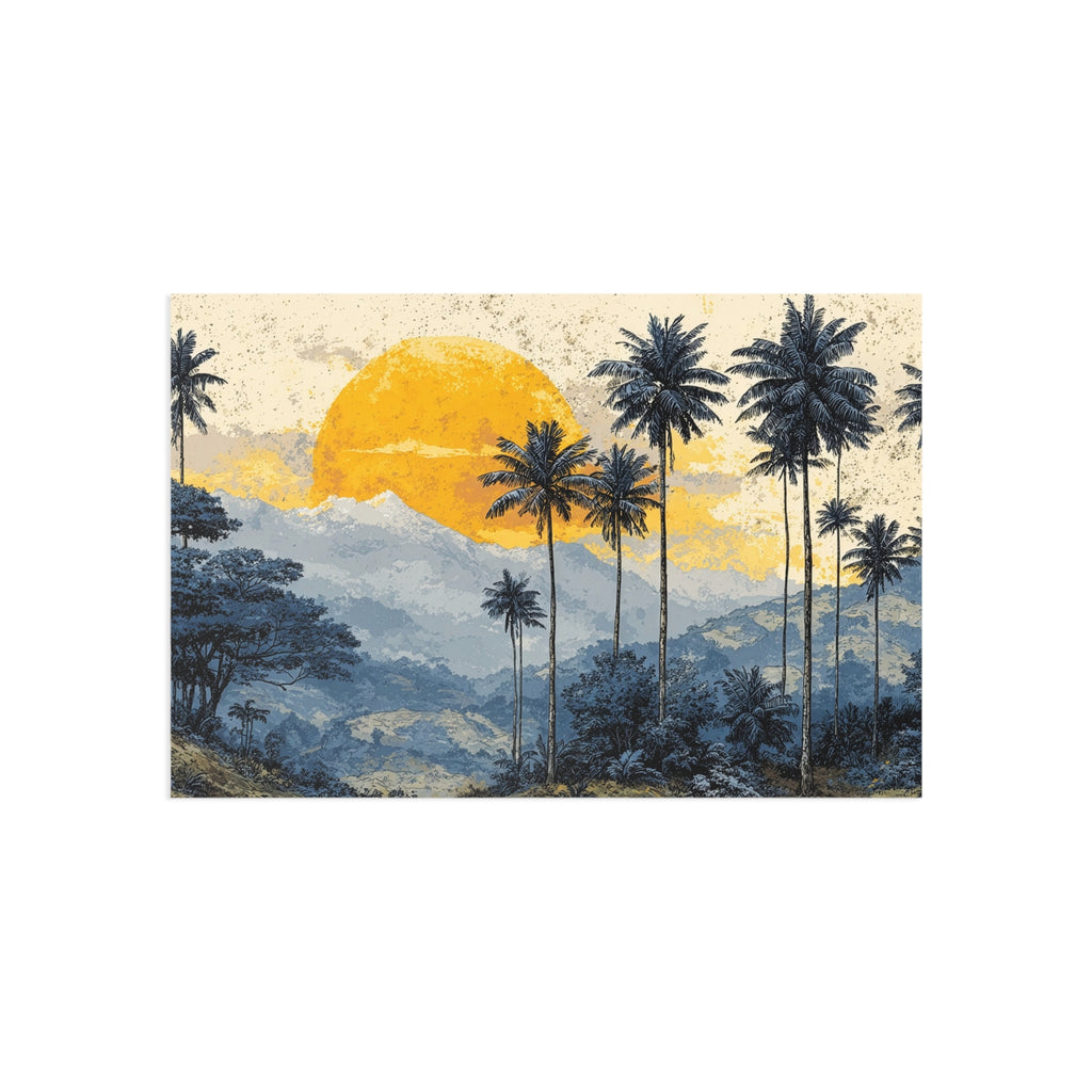 Fine Art Postcards — Tropical Sunset Palm Landscape Set