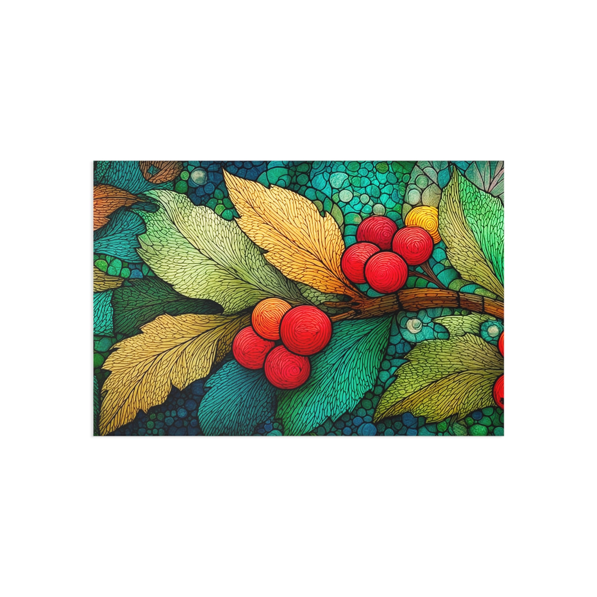 Botanical Berry Fine Art Postcard Set — Vibrant Nature Greeting Cards