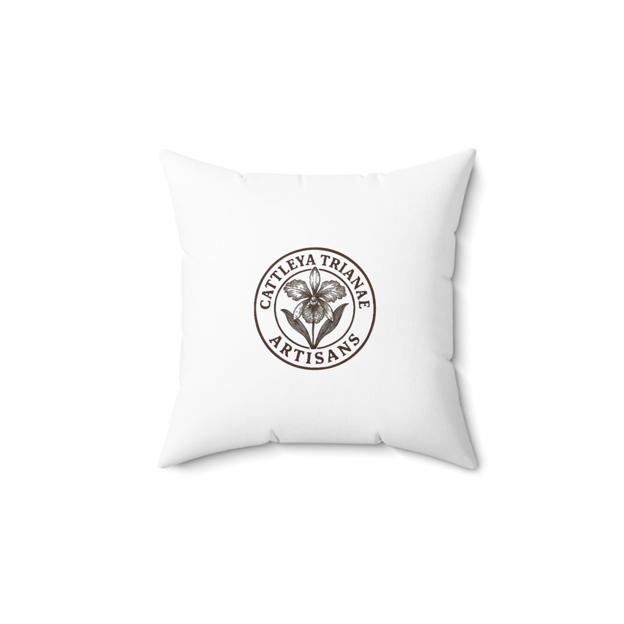 Hummingbird & Orchid Square Pillow — Bold Floral Accent Cushion