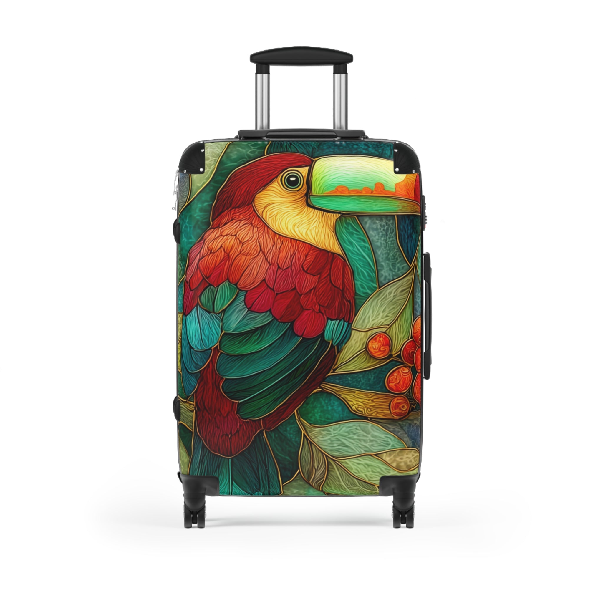 Tropical Toucan Carry-On Suitcase – Colorful Bird Print Travel Luggage