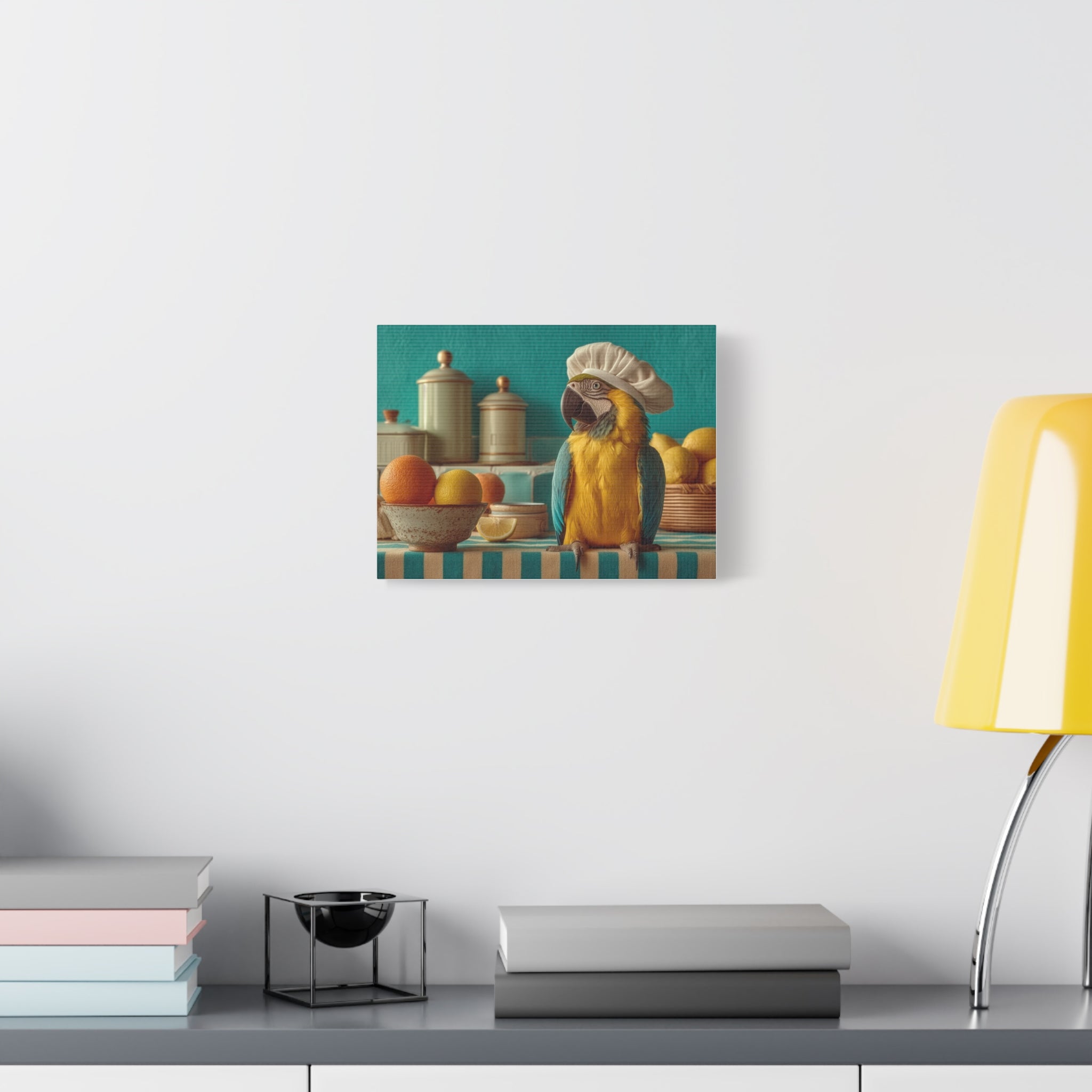 Parrot Chef Canvas — Matte Stretched Wall Art (1.25")