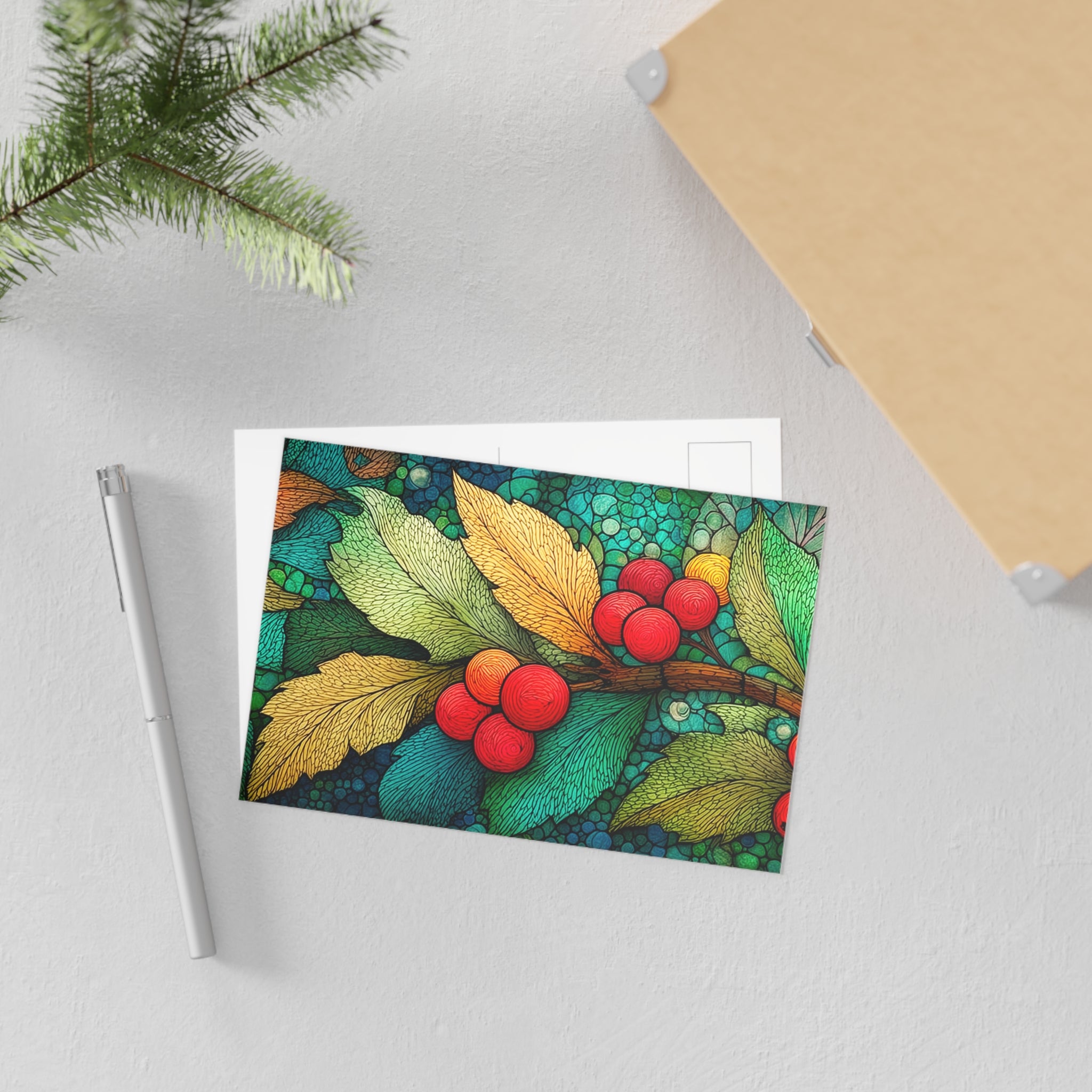 Botanical Berry Fine Art Postcard Set — Vibrant Nature Greeting Cards