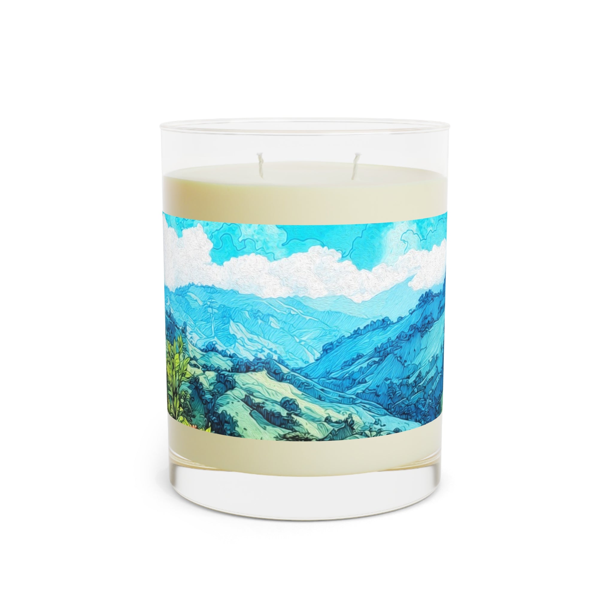 Mountain Breeze Scented Candle — 11oz Glass Candle with Fresh Alpine & Herbal Notes