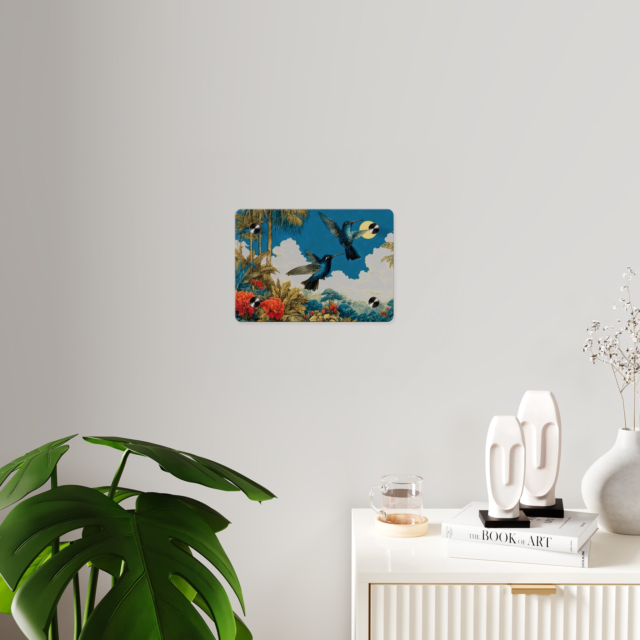 Song of the Blue Hummingbirds Acrylic Wall Art Panel