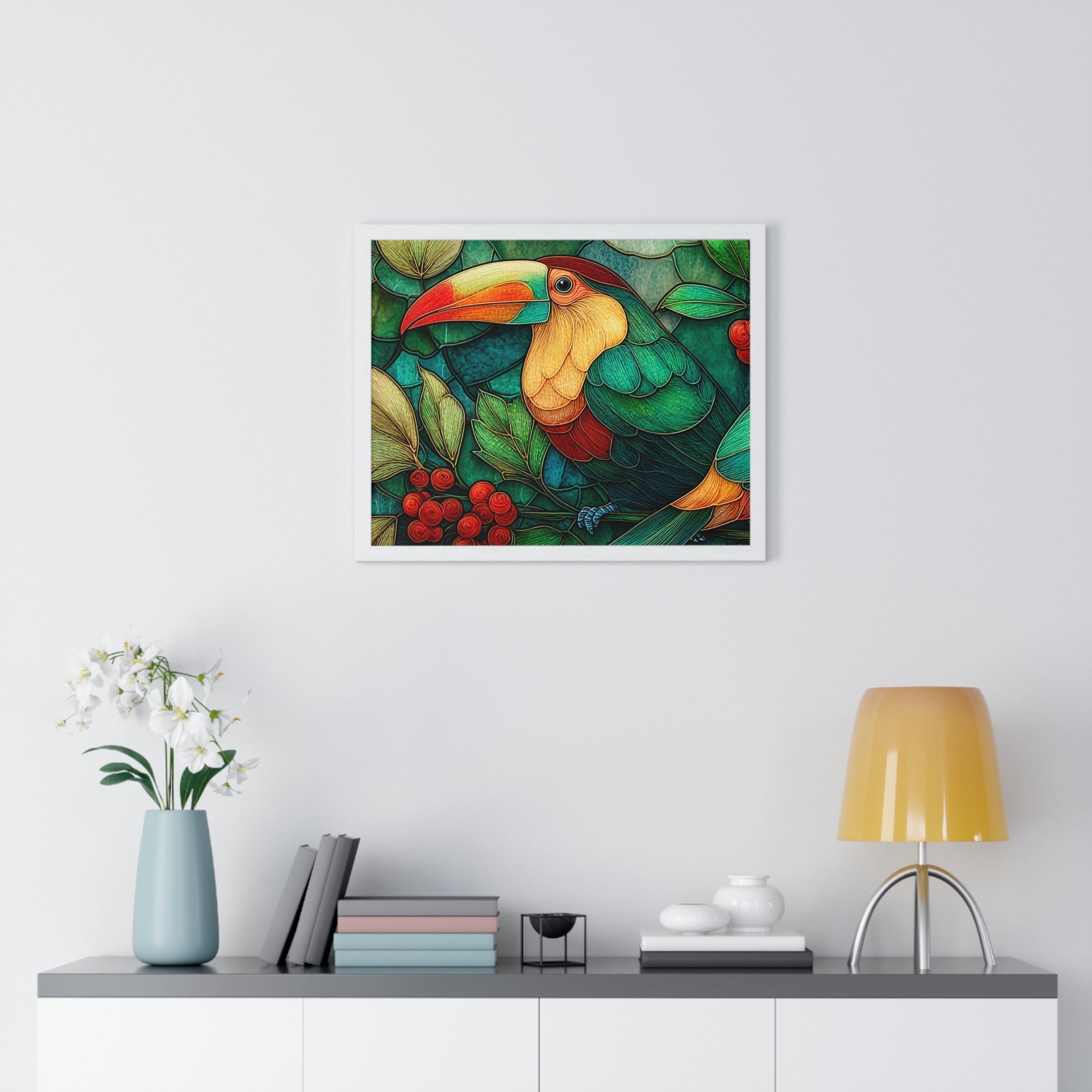 Tropical Toucan Framed Poster — Vibrant Jungle Wall Art