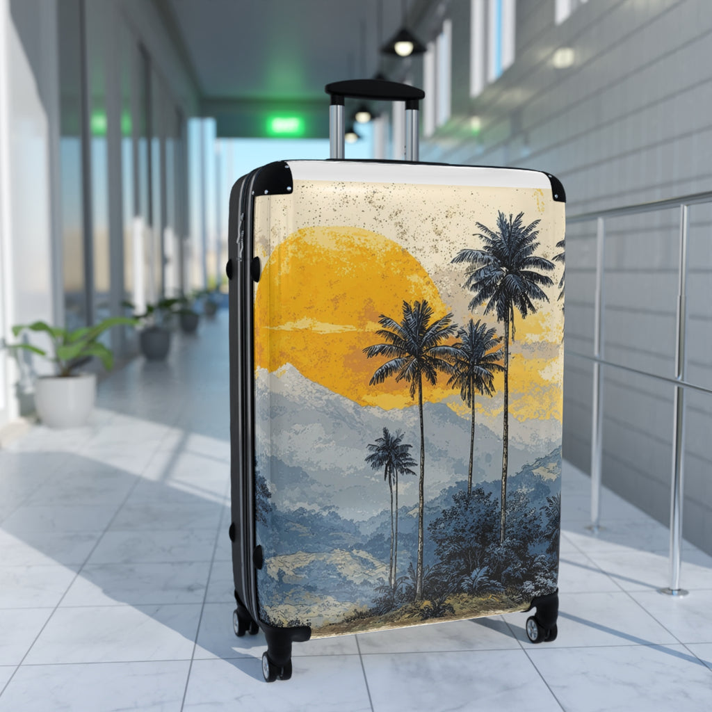 Travel Suitcase — Sunset Over Mountain Palms: 'Travel in Style'