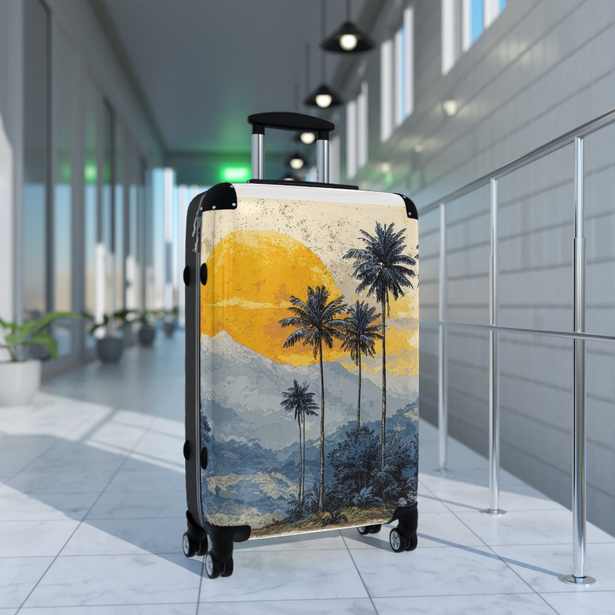 Travel Suitcase — Sunset Over Mountain Palms: 'Travel in Style'
