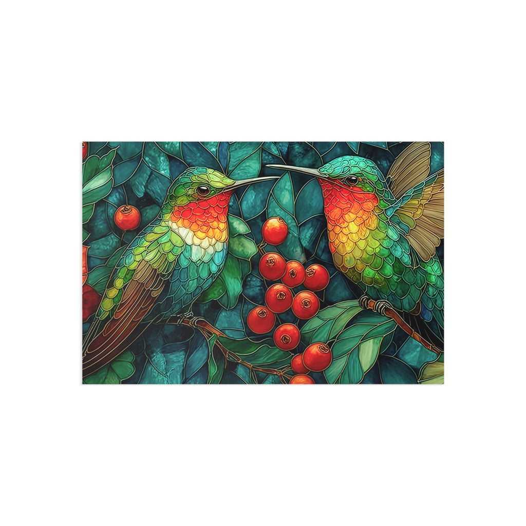 Hummingbird Fine Art Postcard Set — Colorful Tropical Bird Illustration