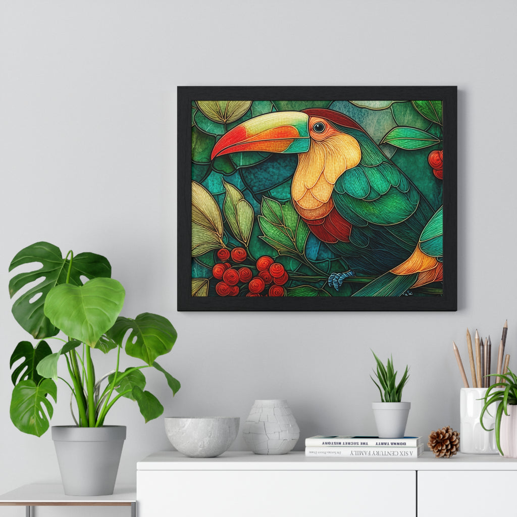 Tropical Toucan Framed Poster — Vibrant Jungle Wall Art
