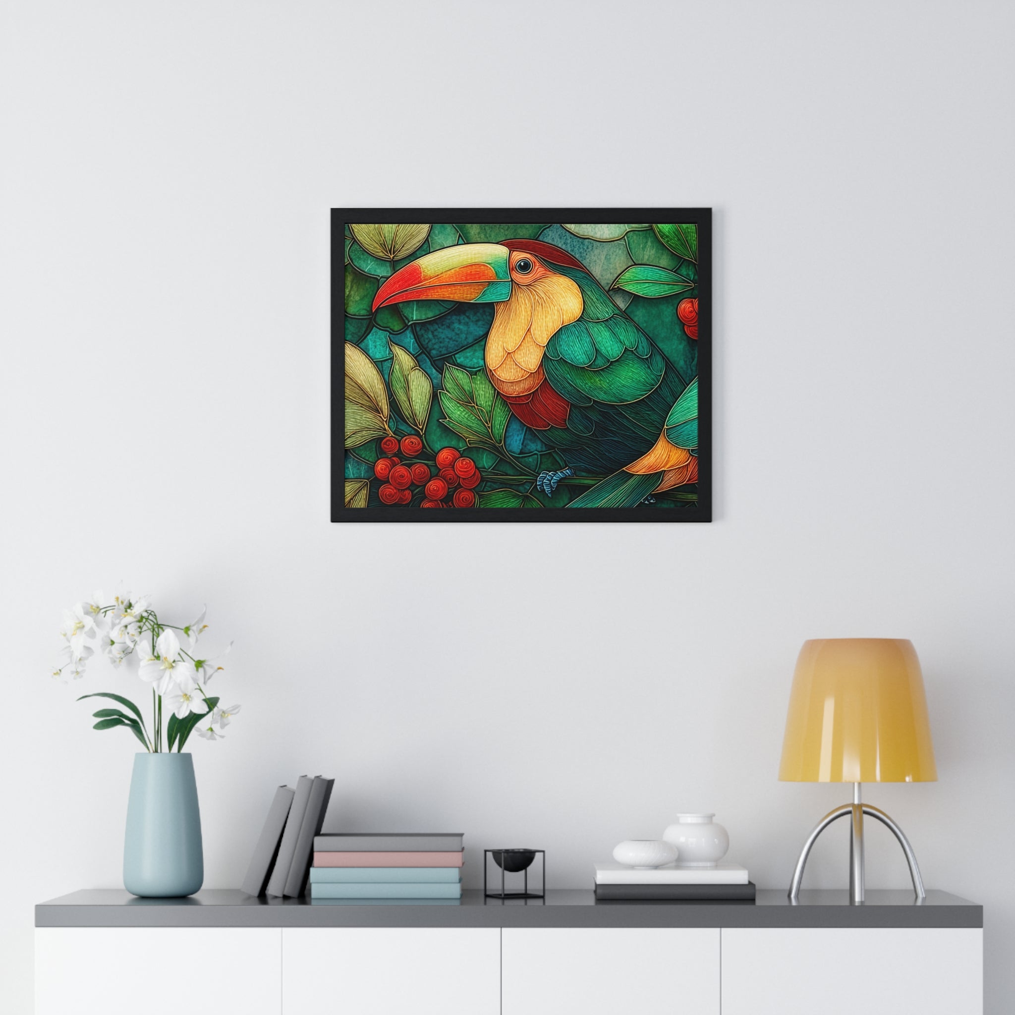 Tropical Toucan Framed Poster — Vibrant Jungle Wall Art