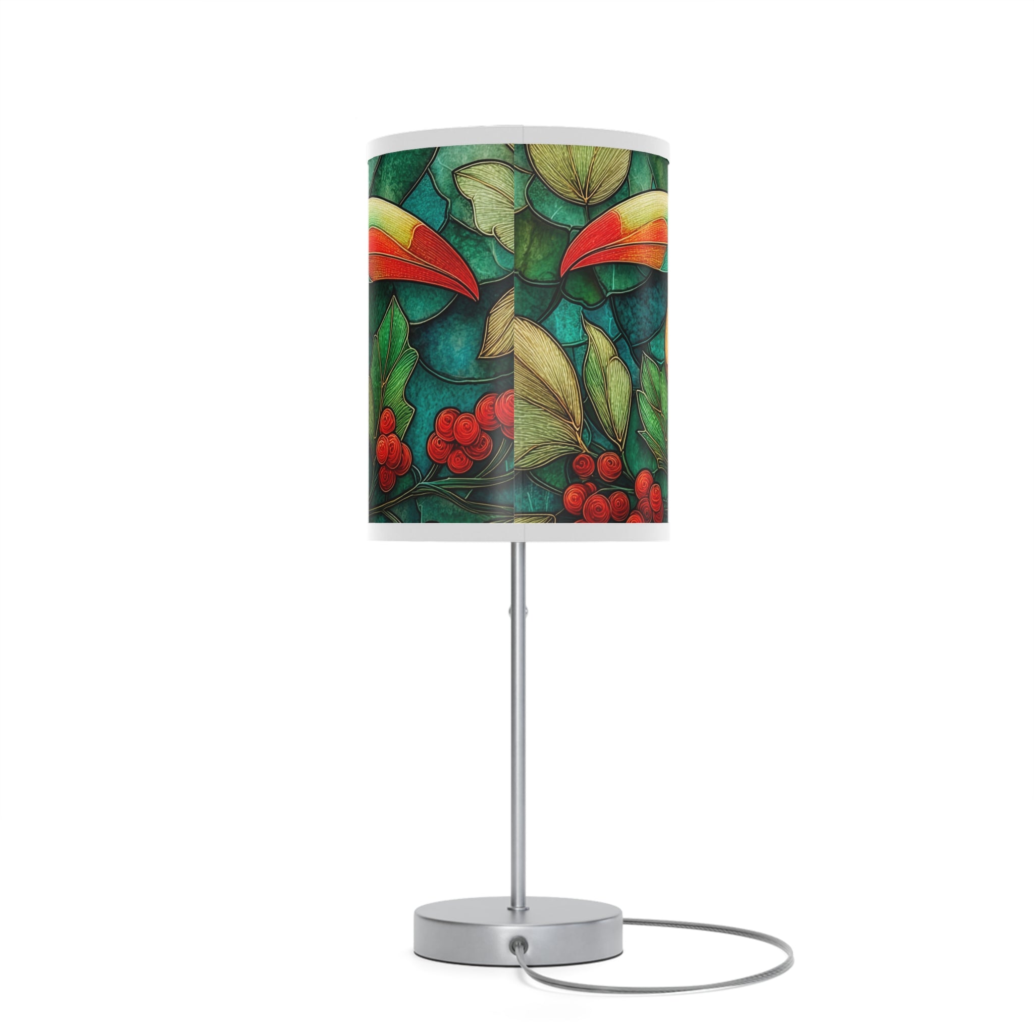 Tropical Toucan Table Lamp — Colorful Botanical Shade, US/CA Plug