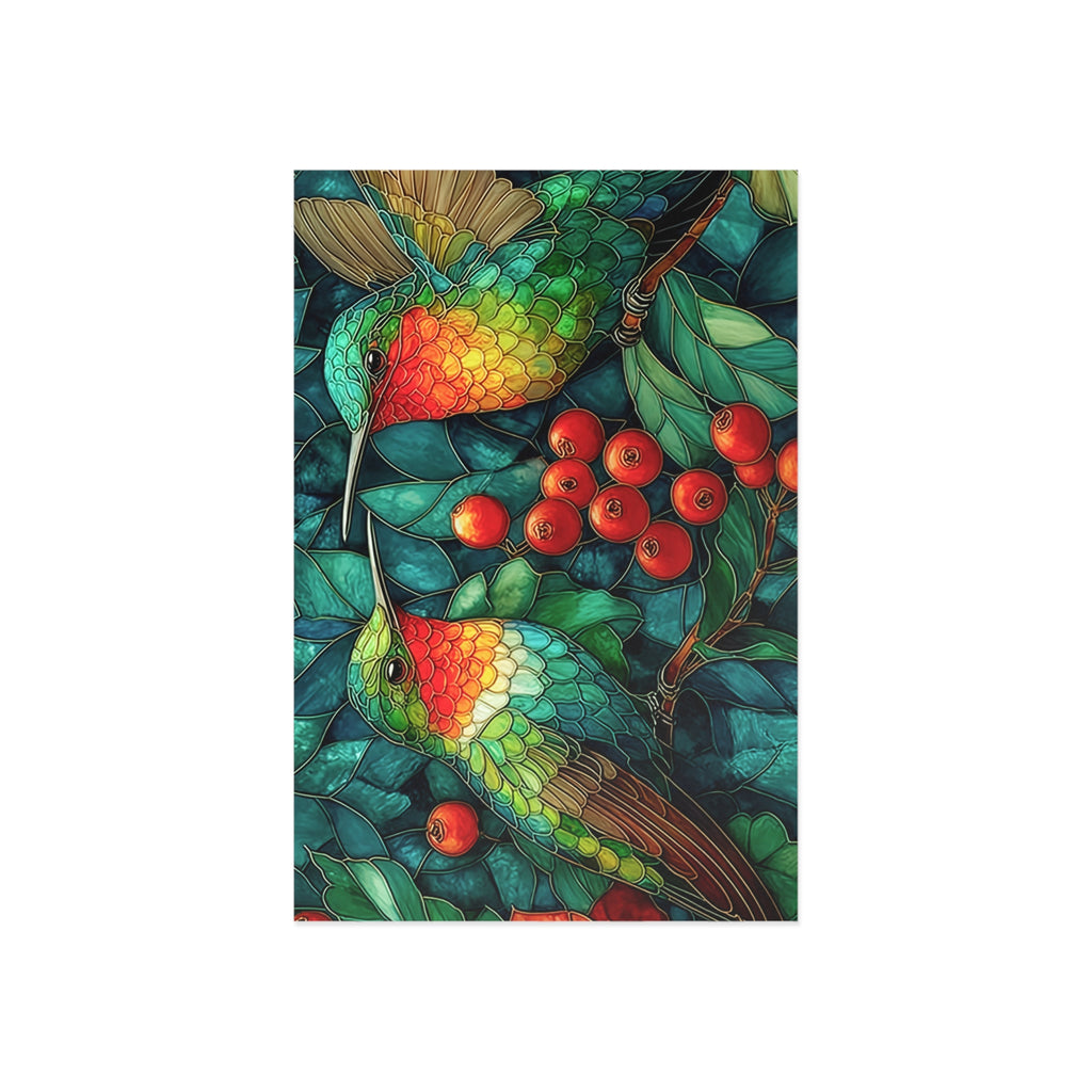 Hummingbird Fine Art Postcard Set — Colorful Tropical Bird Illustration